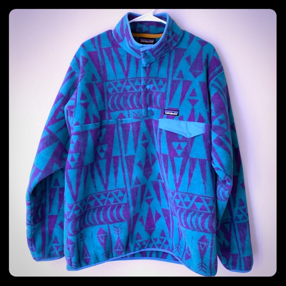 PATAGONIA | SYNCHILLA SNAP FLEECE TEAL & PURPLE